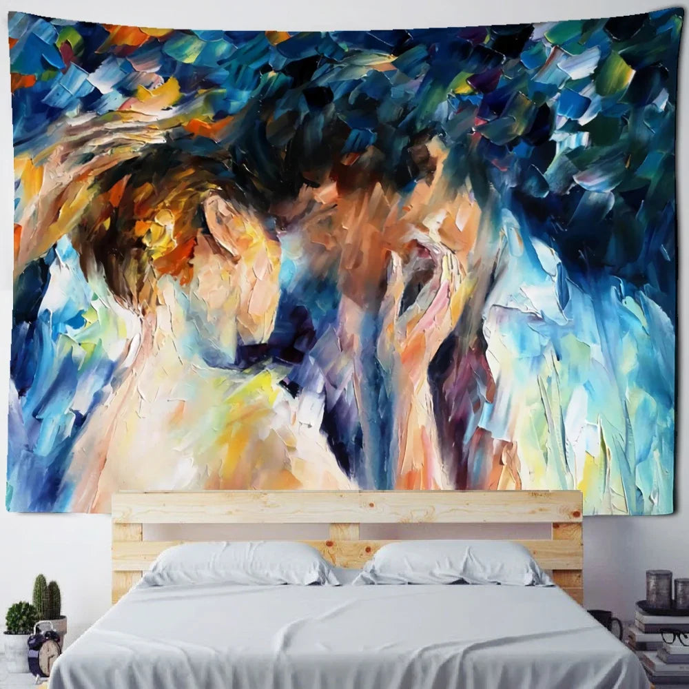 Body Oil Painting Tapestry Wall Hanging Psychedelic Witchcraft Art Bohemian TV Background Cloth Home Decor
